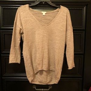 J. Crew Thin Tan Swoop Neck Sweater